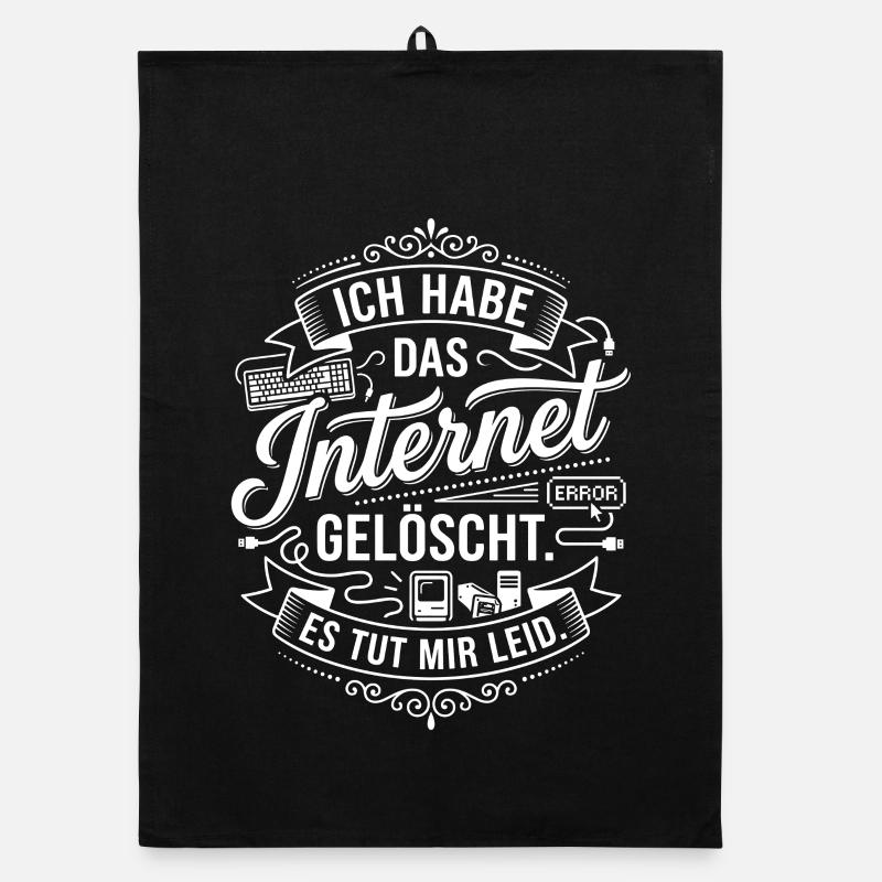 Internet Deleted Motif Typography Organic dish towel
