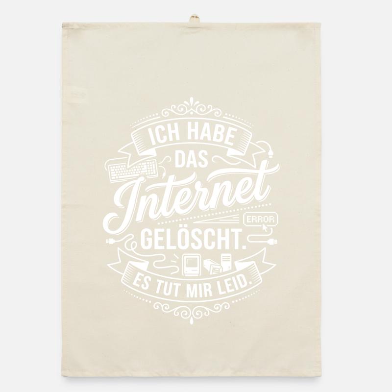 Internet Deleted Motif Typography Organic dish towel