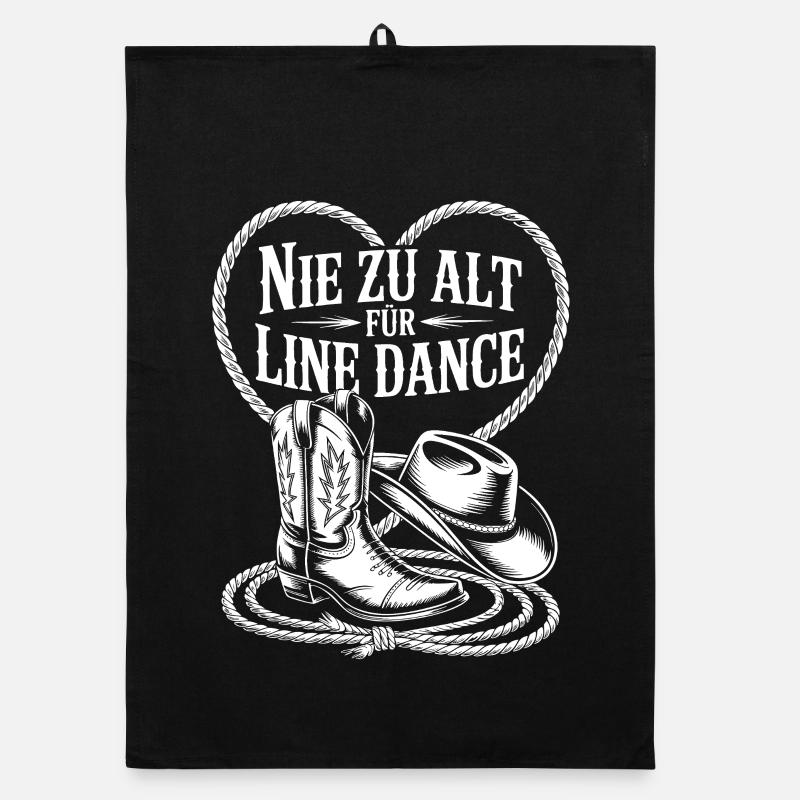 Never too old for line dancing Organic dish towel