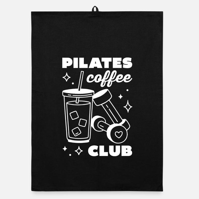Pilates- und Eiskaffee-Latte-Club Organic Geschirrtuch