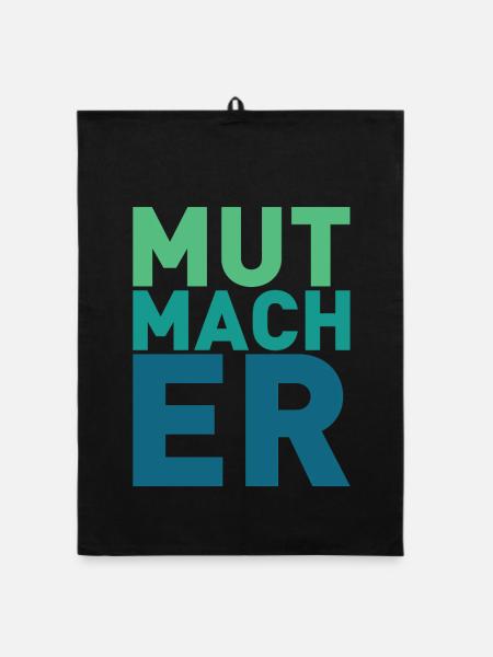 Mutmacher - Organic Geschirrtuch - Schwarz - Vorne