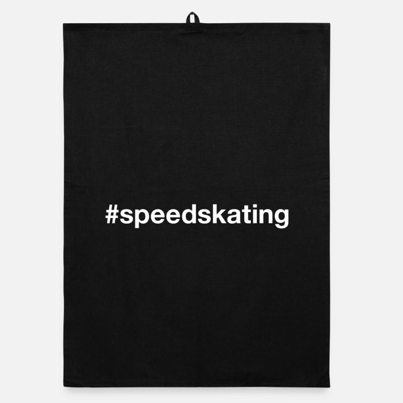 Speed skating Hashtag Organic Geschirrtuch