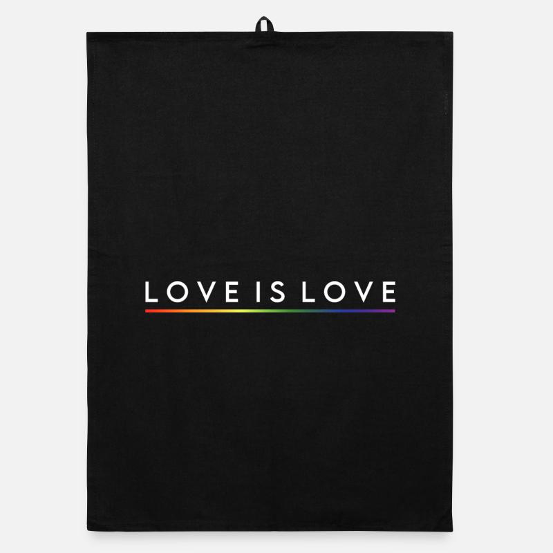 L’AMOUR, C’EST L’AMOUR - Torchon bio - noir