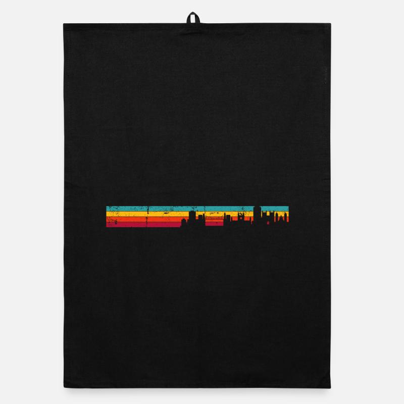 Bristol skyline retro Organic dish towel