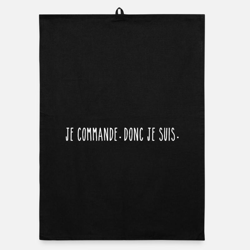 Je Commande Donc Je Suis - Humour Shopping Torchon bio