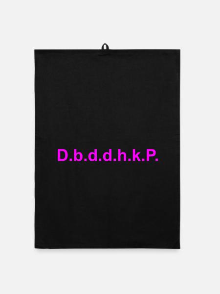 d.b.d.d.h.k.p. - Organic Geschirrtuch - Schwarz - Vorne