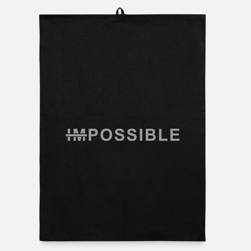 Impossible Shirt – Motivational Nerd Design Organic dish towel
