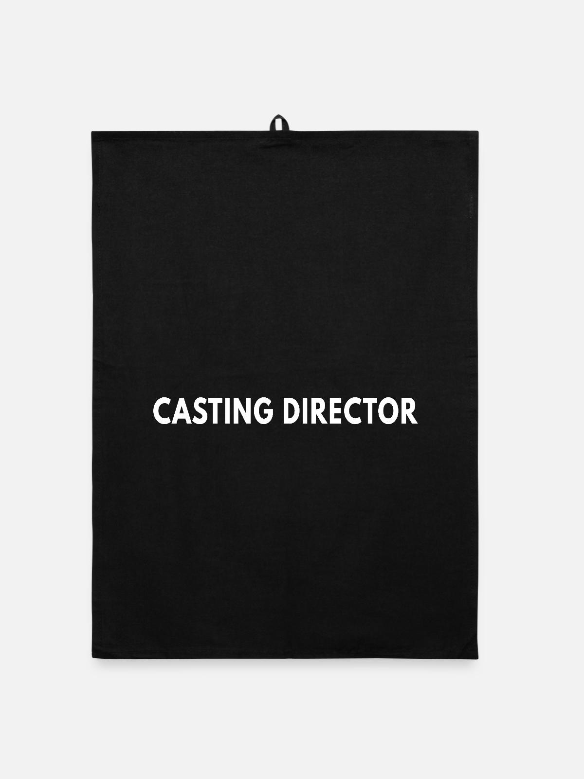 Casting-Direktor Filmindustrie-Crew Geschenk - Organic Geschirrtuch - Schwarz - Vorne
