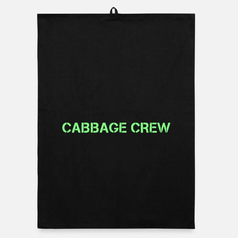 Cabbage Crew Lettrage Vegan Torchon bio