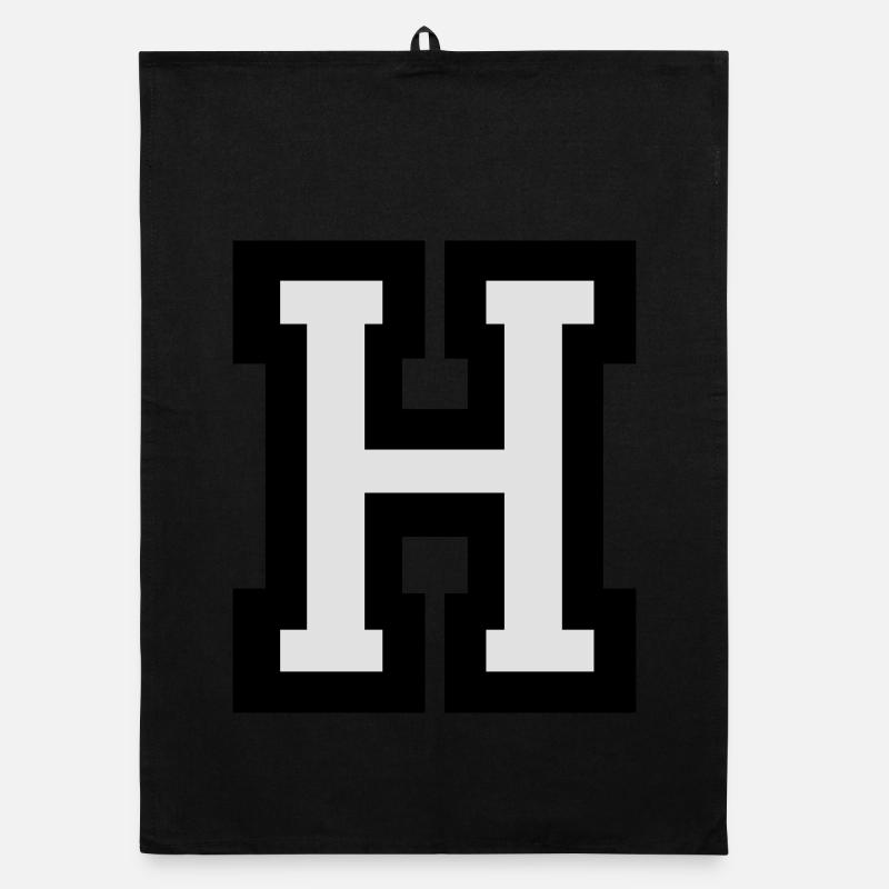 Buchstabe H Organic Geschirrtuch