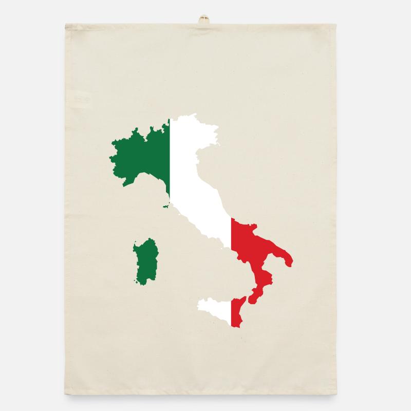 Italie Plan drapeau Torchon bio