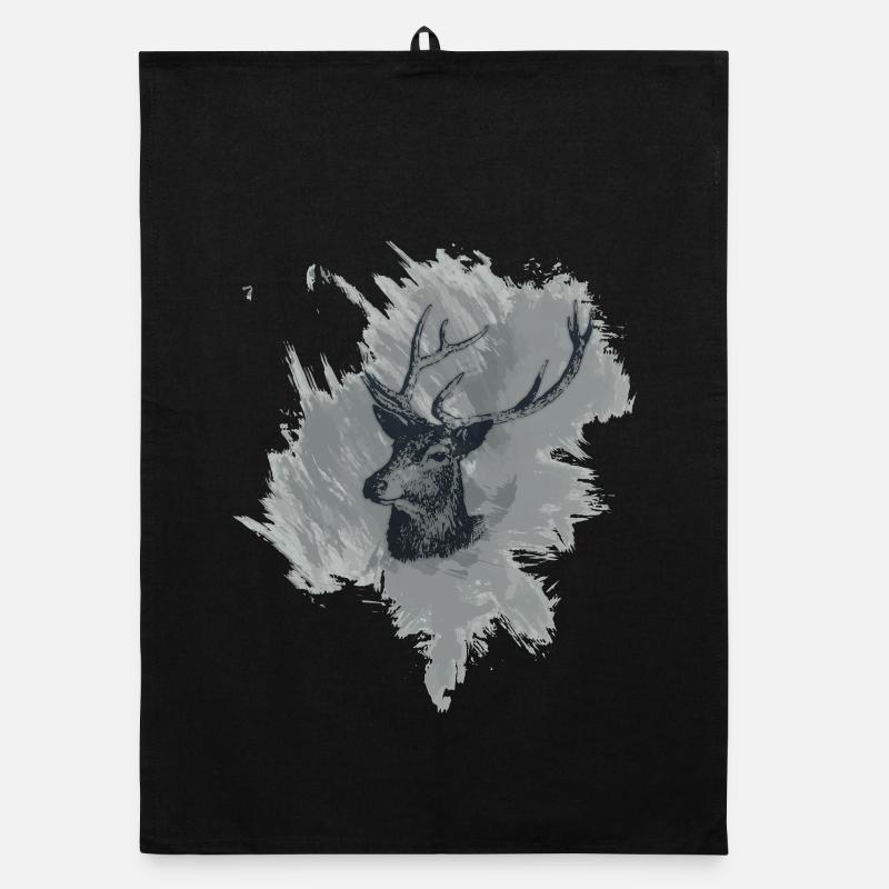 Hirschkopf - Prachtexemplar Organic Geschirrtuch