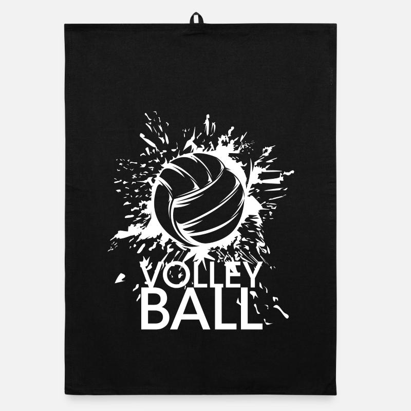 Équipe graphique d’illustration d’icône d’icône d’explosion de volley-ball Torchon bio