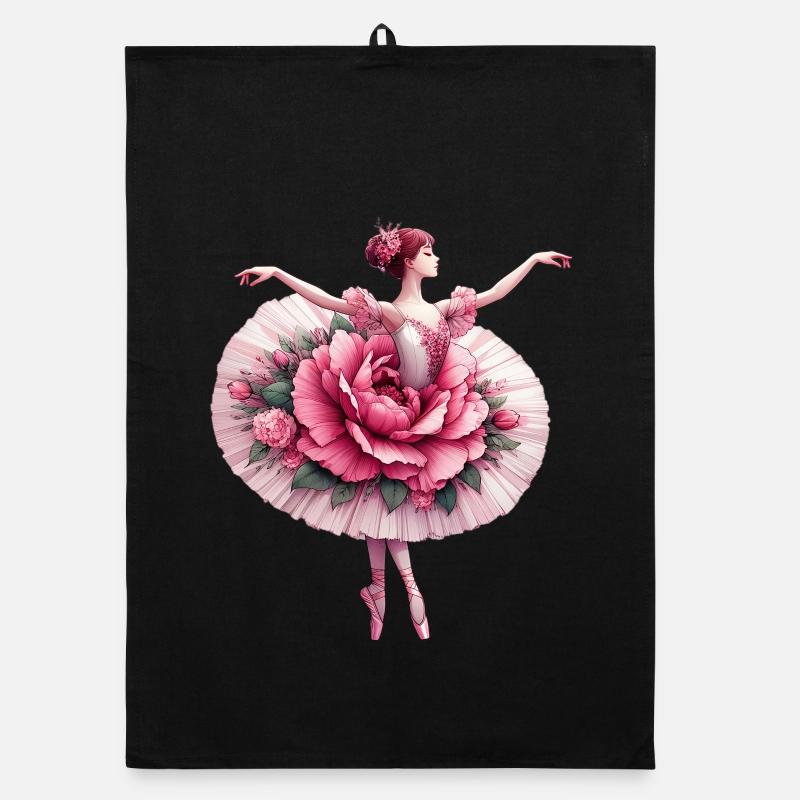 Balletttänzerin mit Tutu Organic Geschirrtuch