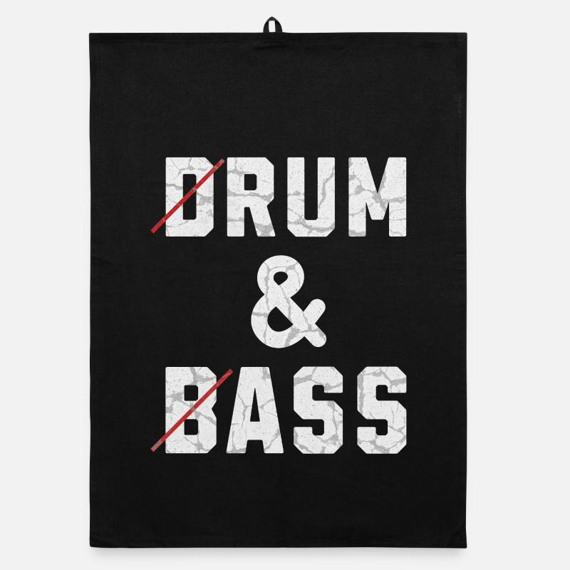 Drum and bass - rum and ass Organic dish towel