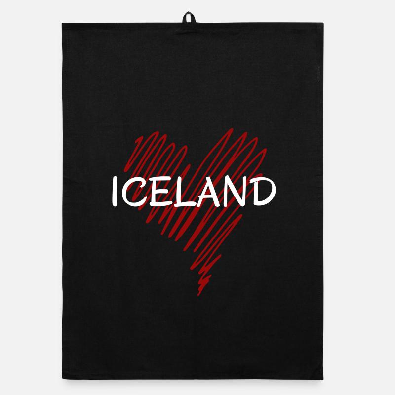 I love Iceland, proud Icelander Organic dish towel