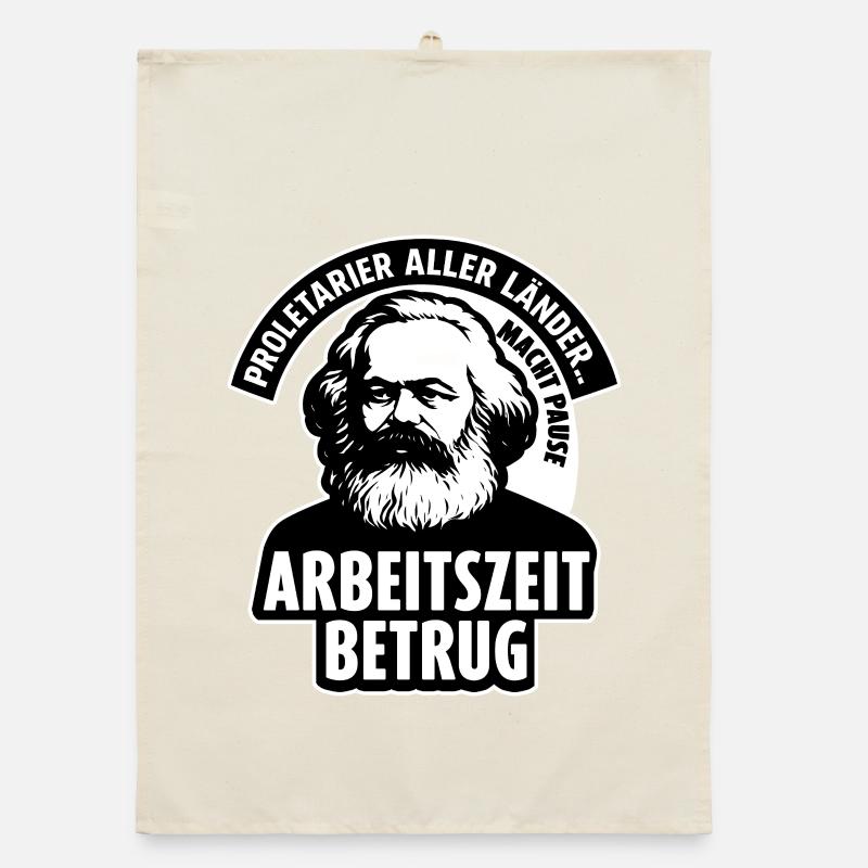 Working Time Scam Shirt – Anti Work Meme Design Organic dish towel