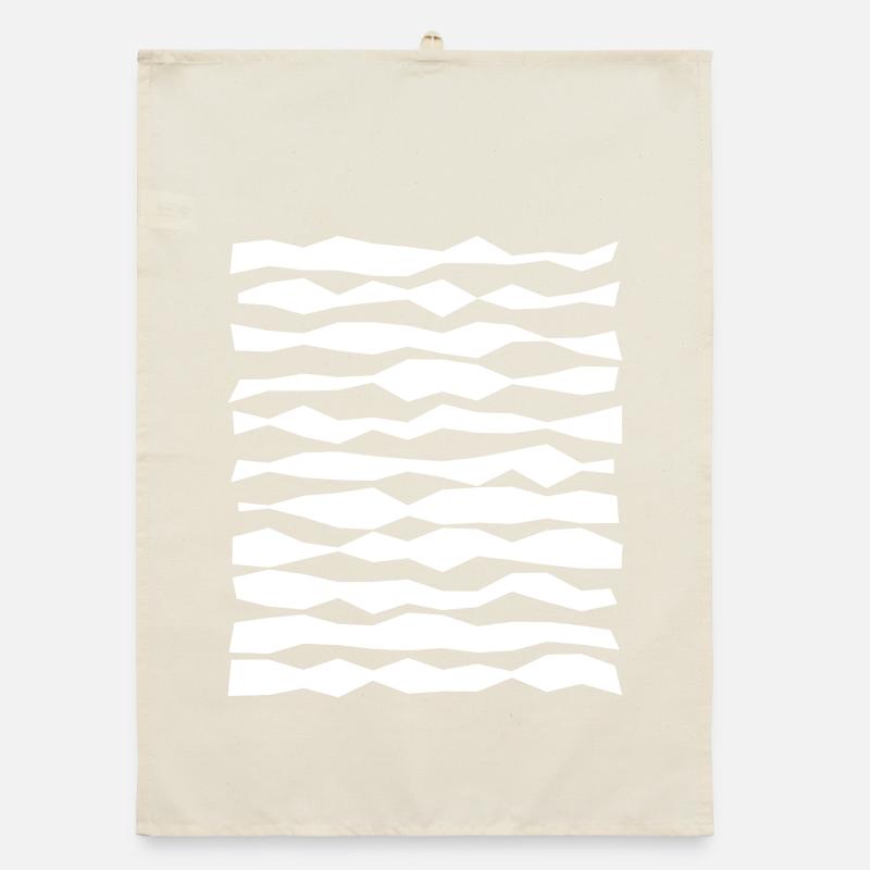 Rayures monochromes en zigzag Torchon bio