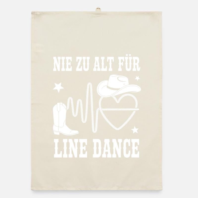 Never too old for line dancing Organic dish towel