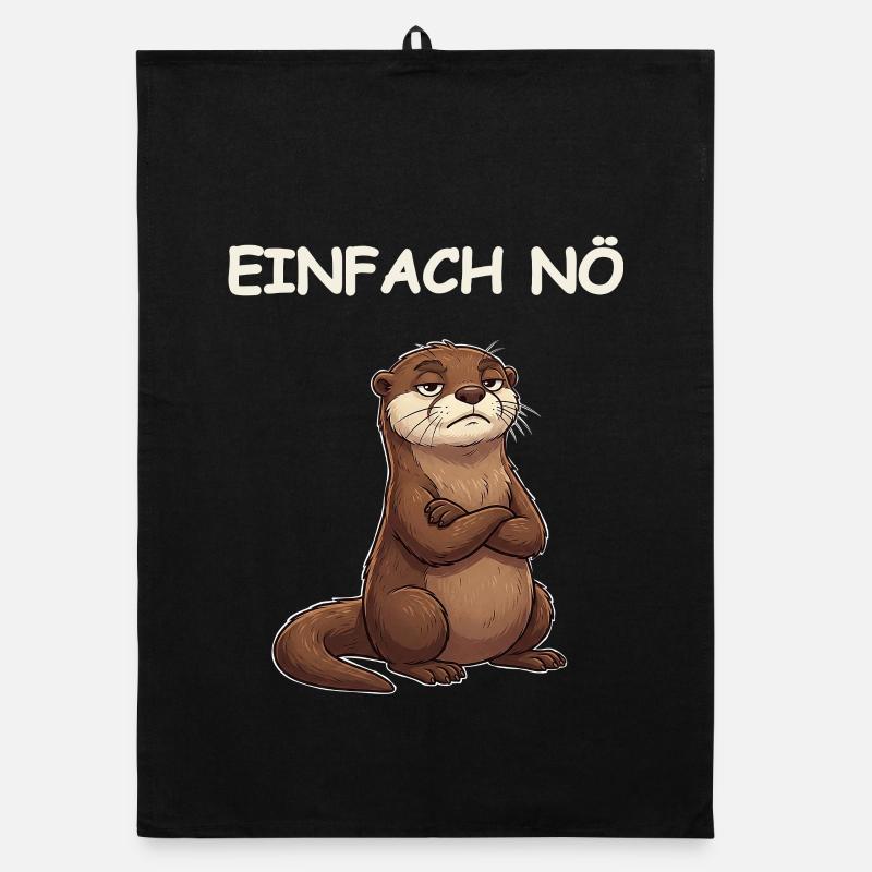 Lustiger Spruch Otter Organic Geschirrtuch