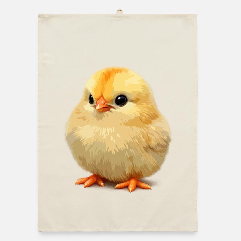 Small Sunny Chick Organic dish towel