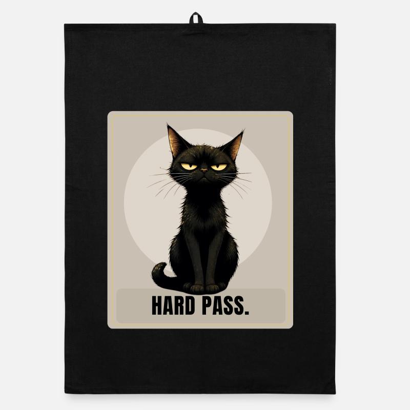 Refus catégorique – Design sarcastique du chat noir Torchon bio