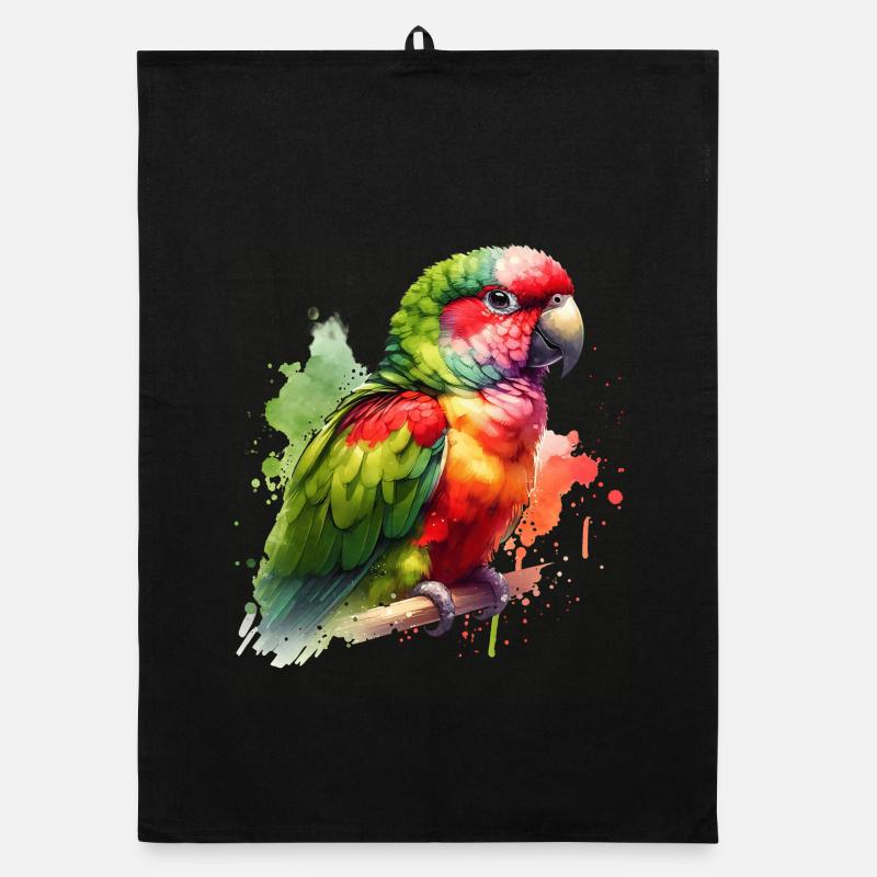 Alexandra Parakeet Gift Organic dish towel
