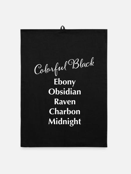 Colorful Black Selection - Organic Geschirrtuch - Schwarz