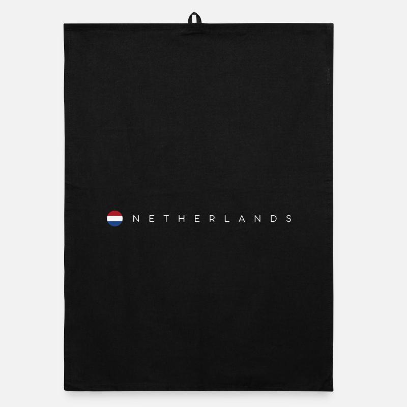 Flagge Niederlande - Organic Geschirrtuch - Schwarz