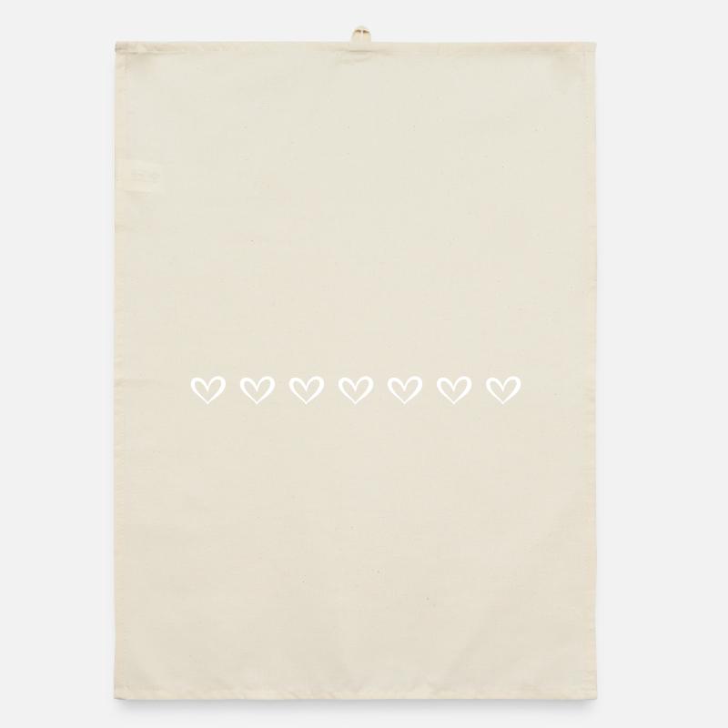 Hearts Line Elements Organic dish towel