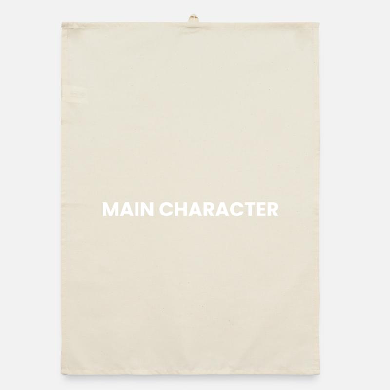 Main Character Contrast Typography Organic dish towel