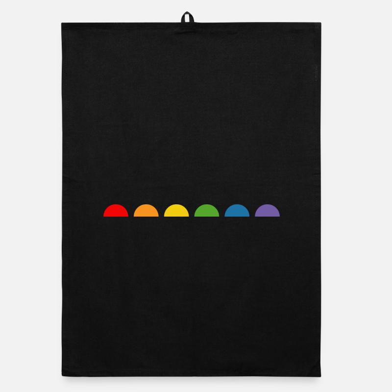 Rainbow Fun Semicircle Organic dish towel
