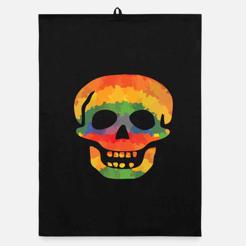 Crâne de couleur Torchon bio