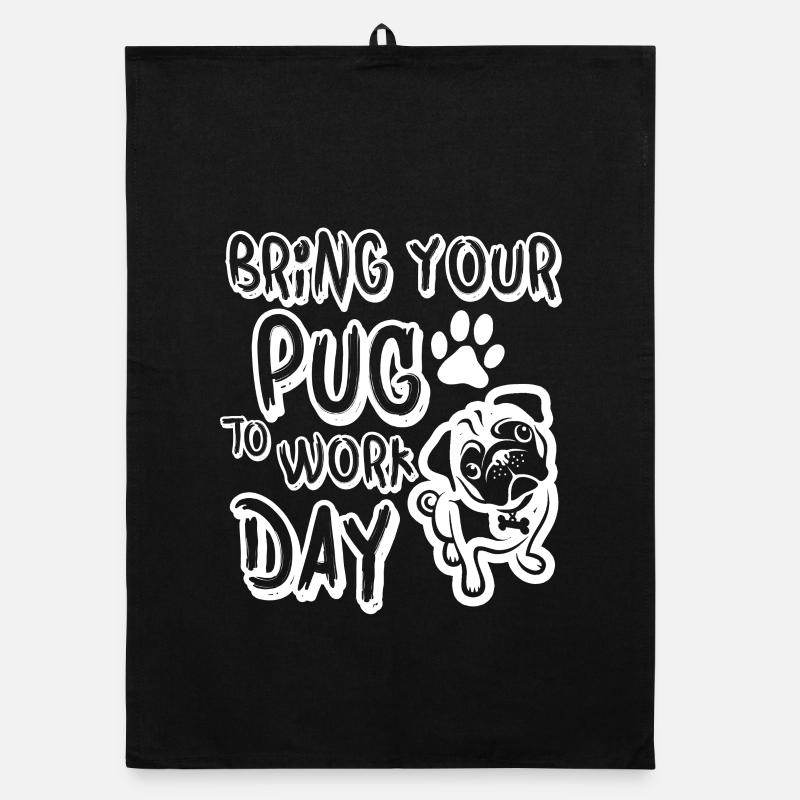 bring your pug to work day Organic Geschirrtuch