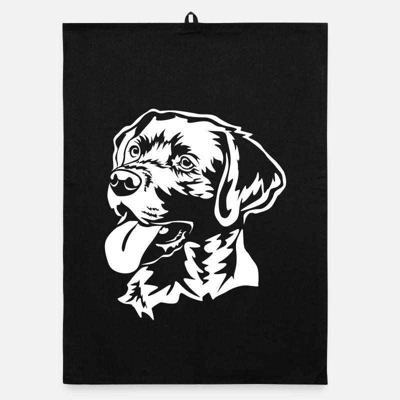 Tête labrador « Black Edition » Torchon bio