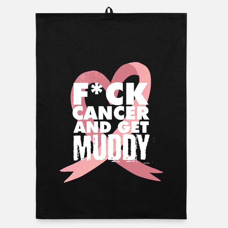 F*ck cancer Chemise de course boueuse Torchon bio