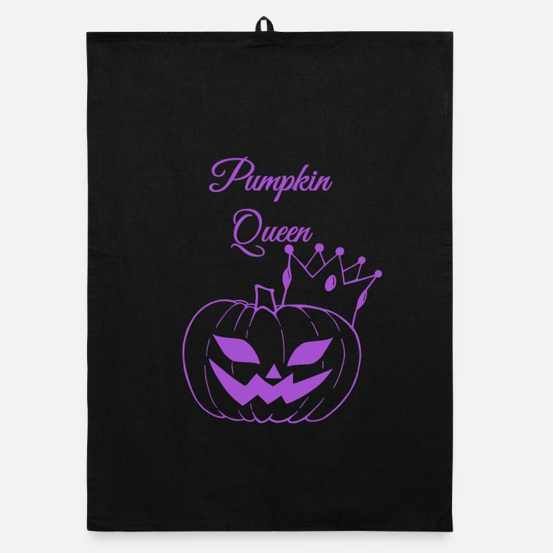 Conception de la reine des citrouilles Torchon bio