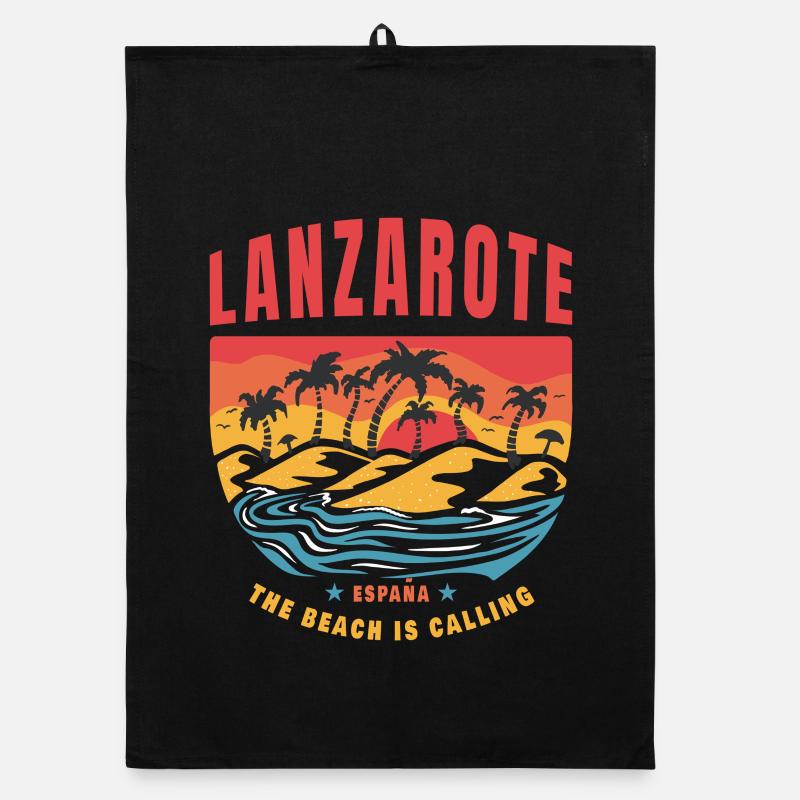 Design de plage de Lanzarote Espana Torchon bio