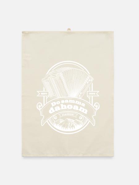 Ziach Vintage Label - Do samma dahoam W  | ZiachON - Organic Geschirrtuch - Natur - Vorne