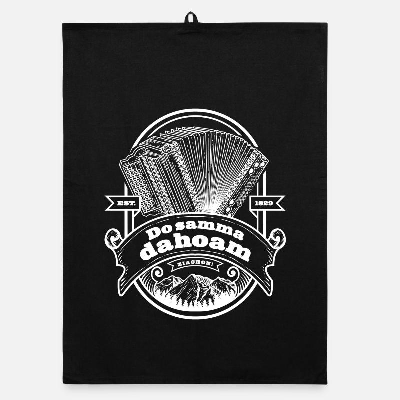 Ziach Vintage Label - Do samma dahoam W  | ZiachON Organic Geschirrtuch