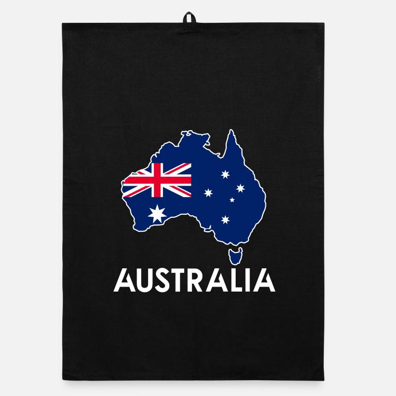 Australien - Organic Geschirrtuch - Schwarz