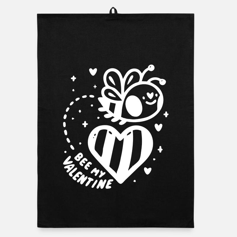 Bee My Valentine Valentine's Day Love Partner Bee Organic dish towel