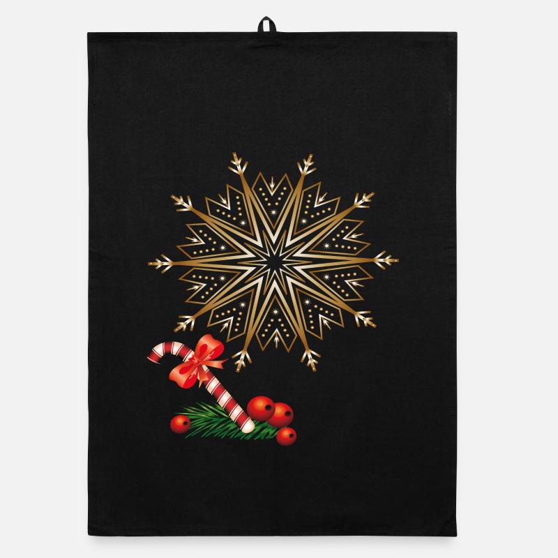Weihnachtsstern Organic Geschirrtuch