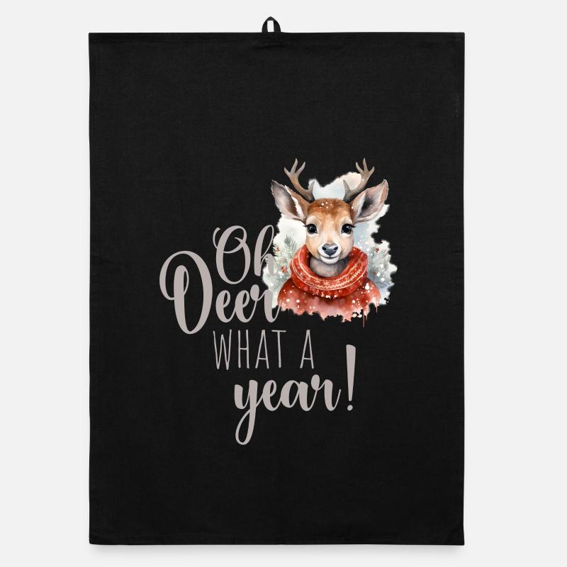 Oh cerf, quel marché de Noël d’année Torchon bio