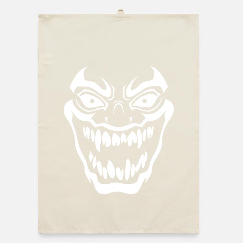 Bold Horror Mask Organic dish towel