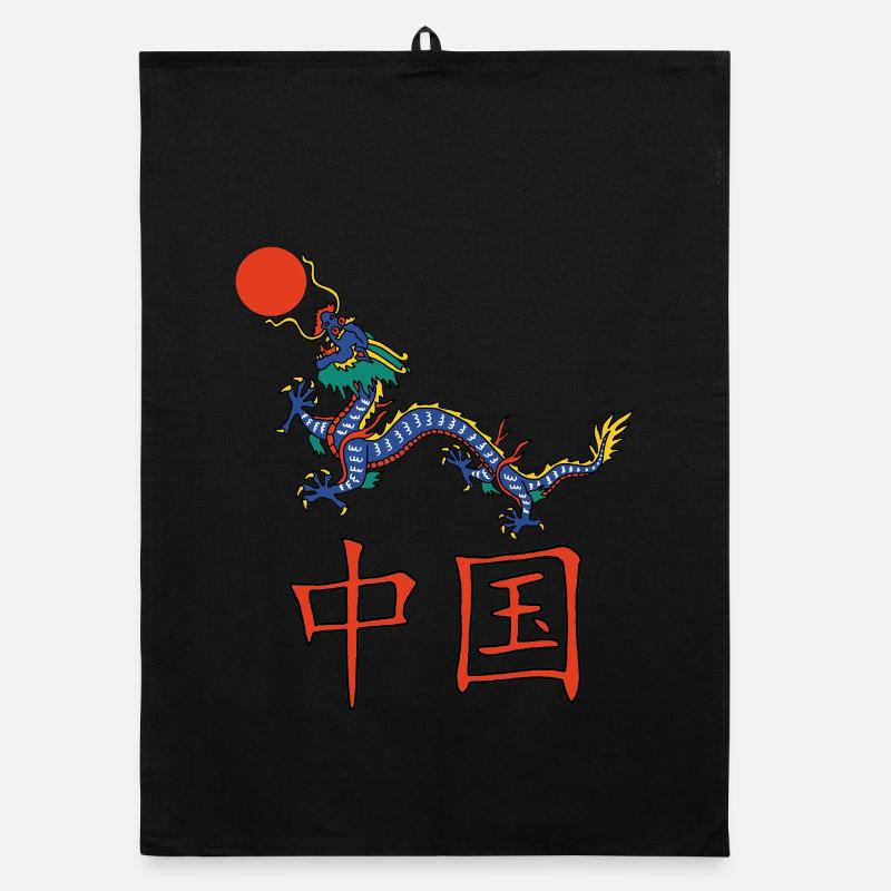 Blauer Drache von China Organic Geschirrtuch