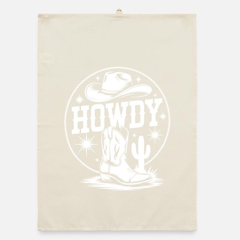 Conception de silhouette de cow-boy western Torchon bio