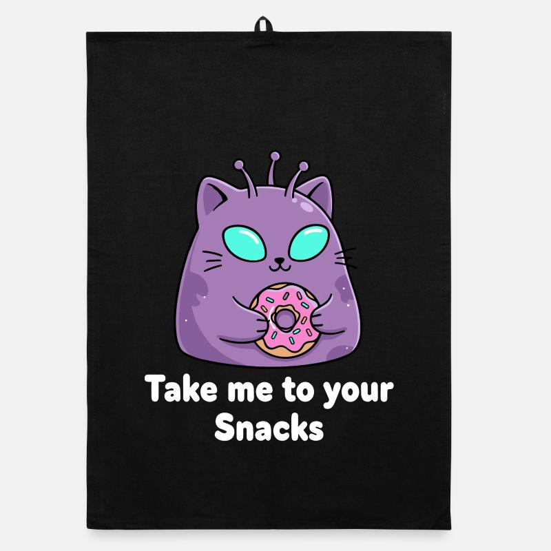 Süße Donutkatze Snackverführer Organic Geschirrtuch