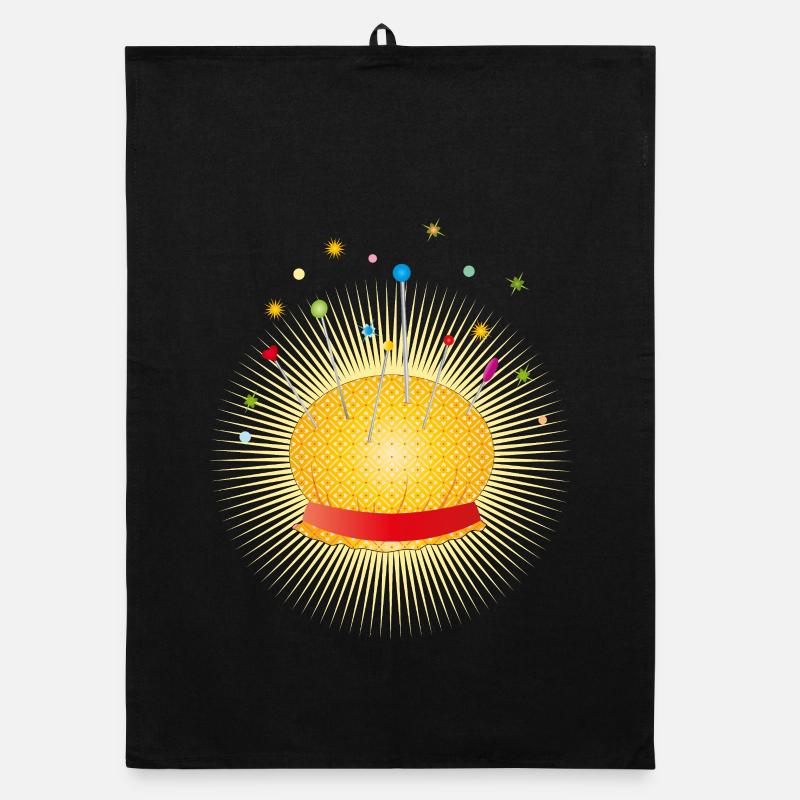 Pelote à épingles lumineuse – Motif de couture créatif Torchon bio