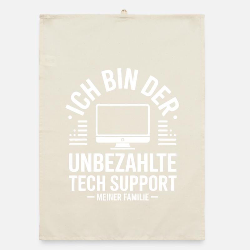 Unbezahlter Tech Support Organic Geschirrtuch